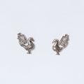 Elegant Peacock Statement Earrings – Antique Silver Finish, Intricate Traditional Peacock Design