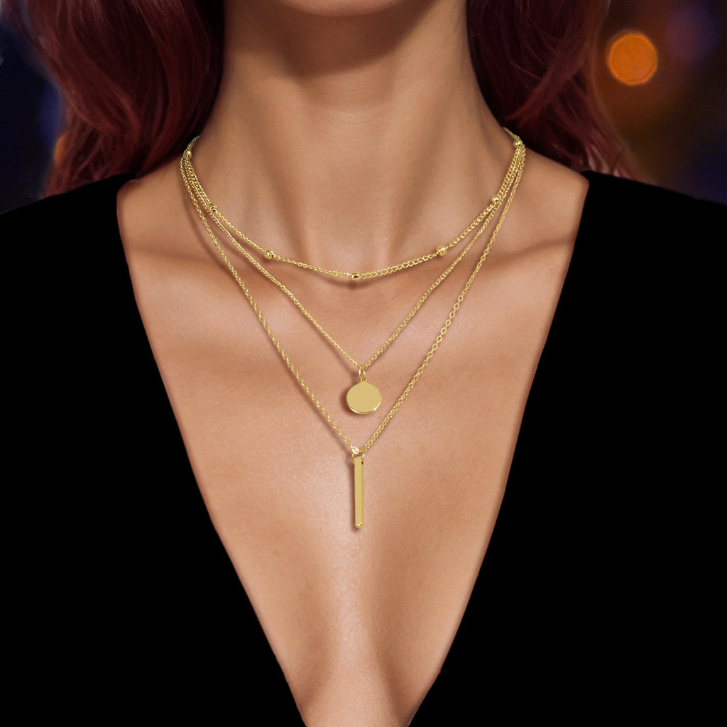 Boho Multi-Layer 3-Piece Choker Necklace Set