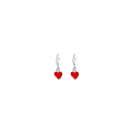Classic Red Hearts Earrings, Playing Cards inspired Queen of Hearts