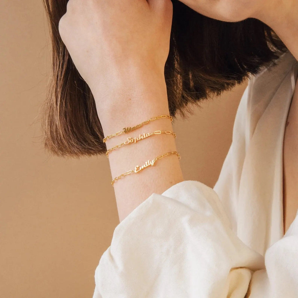 Custom Name Bracelet | Personalised Gift | Gold, Silver & Rose Gold